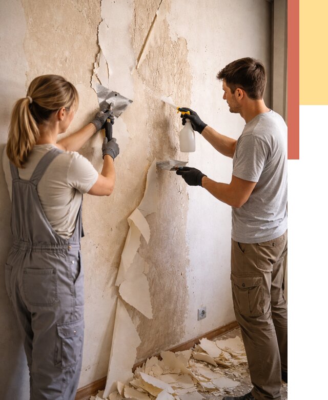 Снятие старых обоев в находке от 5415 руб. под ключ недорого | ОТДЕЛОЧНИК-Нхд