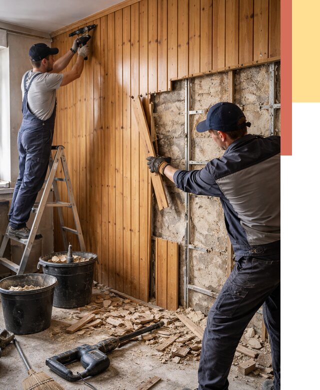 Демонтаж вагонки со стен в находке от 1496 руб. — снятие, удаление, срочно | ОТДЕЛОЧНИК-Нхд