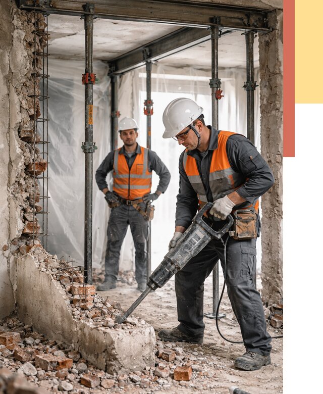 Снос несущих стен в находке от 10573 руб. — демонтаж несущей стены под ключ | ОТДЕЛОЧНИК-Нхд