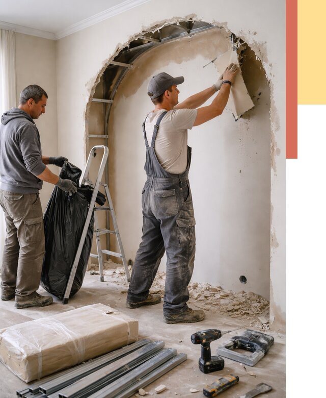 Демонтаж арки из гипсокартона в находке от 3610 руб. — услуги под ключ | ОТДЕЛОЧНИК-Нхд