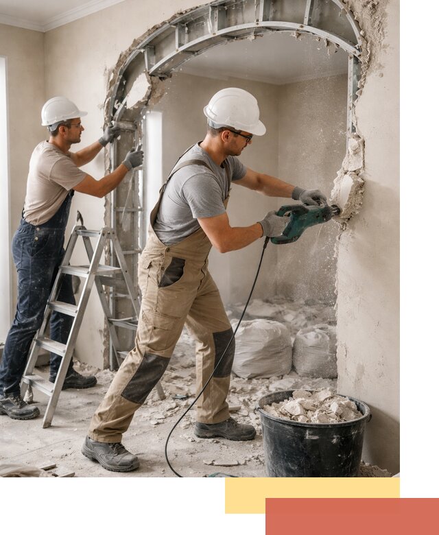 Демонтаж гипсокартонной арки в находке быстро и аккуратно