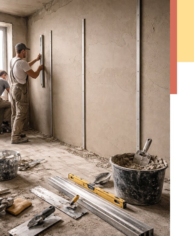 Штукатурка стен по маякам в находке от 5673 руб./м² — выравнивание под ключ | ОТДЕЛОЧНИК-Нхд