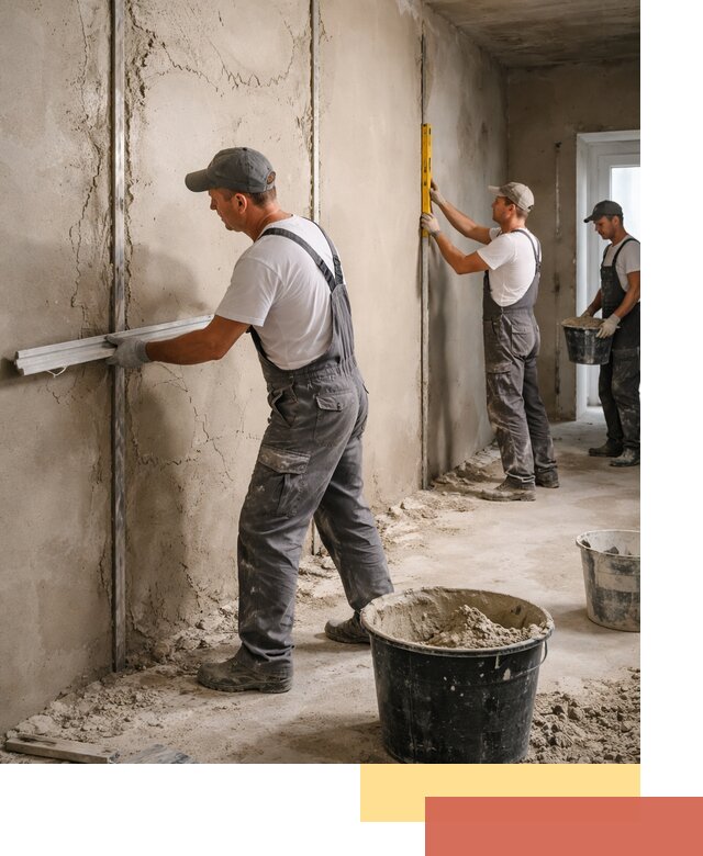 Штукатурка стен по маякам в находке — точная и ровная поверхность