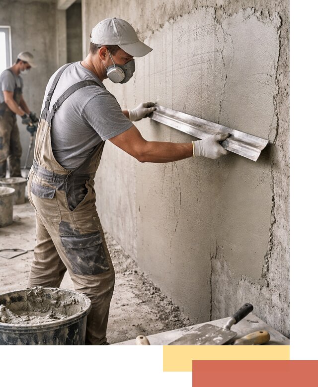 Штукатурка бетонных стен в находке качественно и долговечно