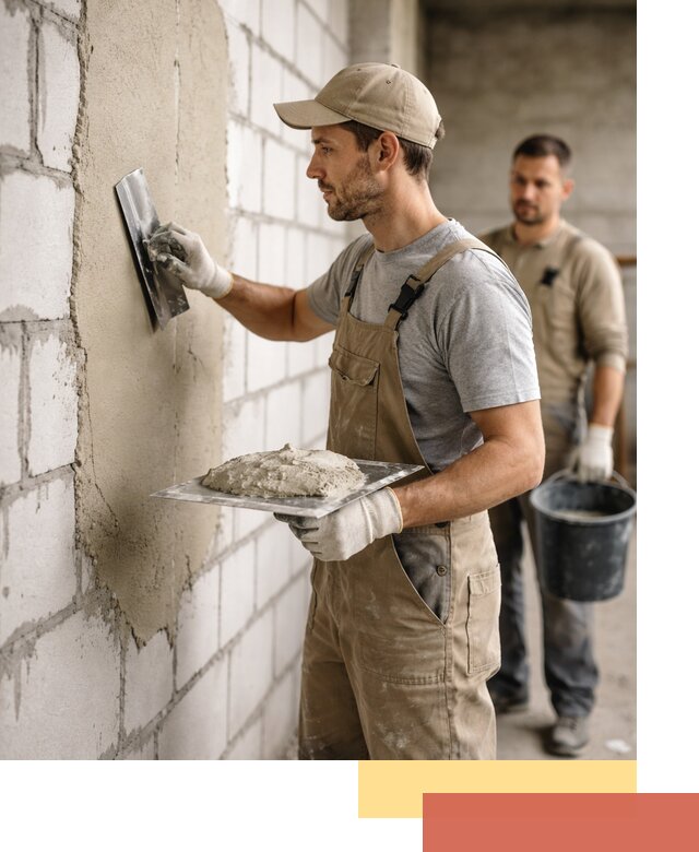 Штукатурка стен из газобетона в находке под ключ