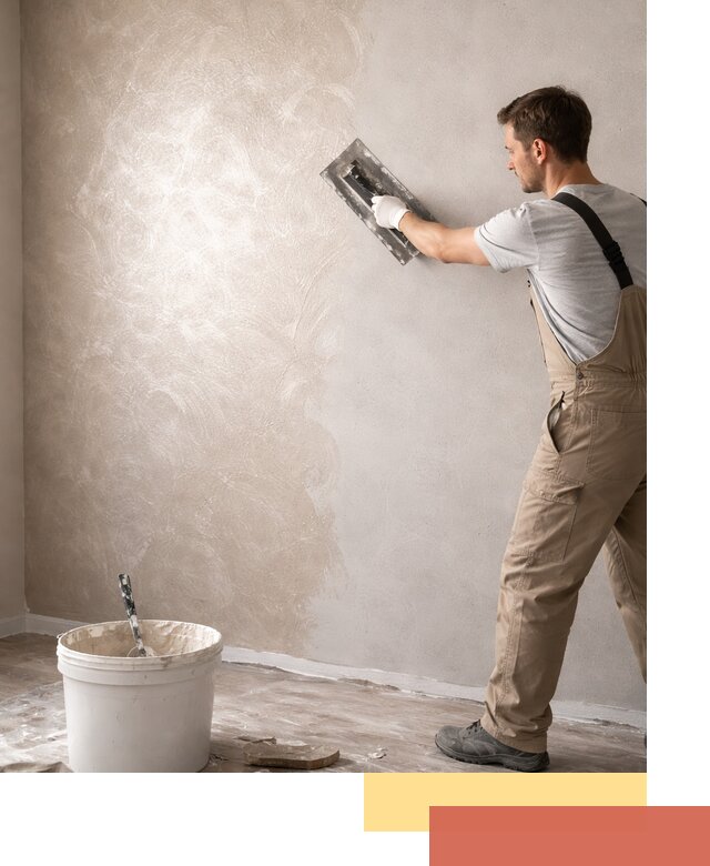 Декоративная штукатурка «Мокрый шелк» под ключ в находке