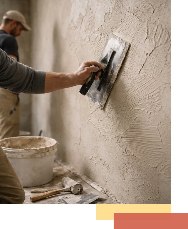 Фактурная штукатурка стен в находке — монтаж, отделка, реставрация