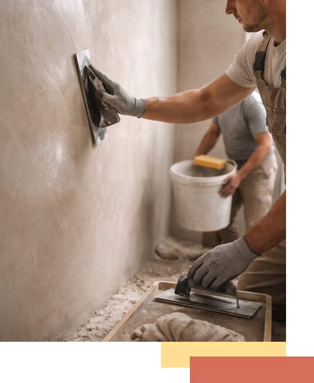 Нанесение марокканской штукатурки таделакт в находке