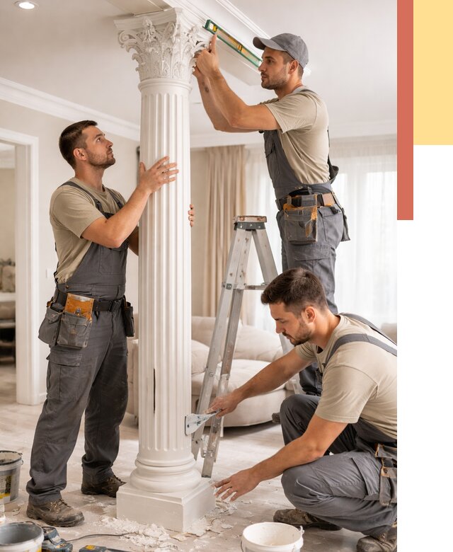 Установка декоративных колонн в находке от 12378 руб. под ключ | ОТДЕЛОЧНИК-Нхд