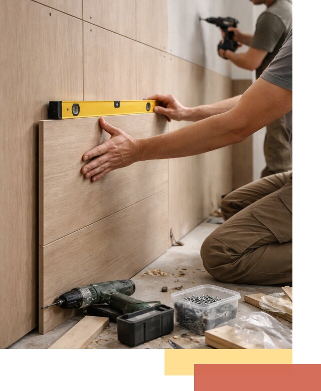 Профессиональный монтаж МДФ панелей на стены в находке