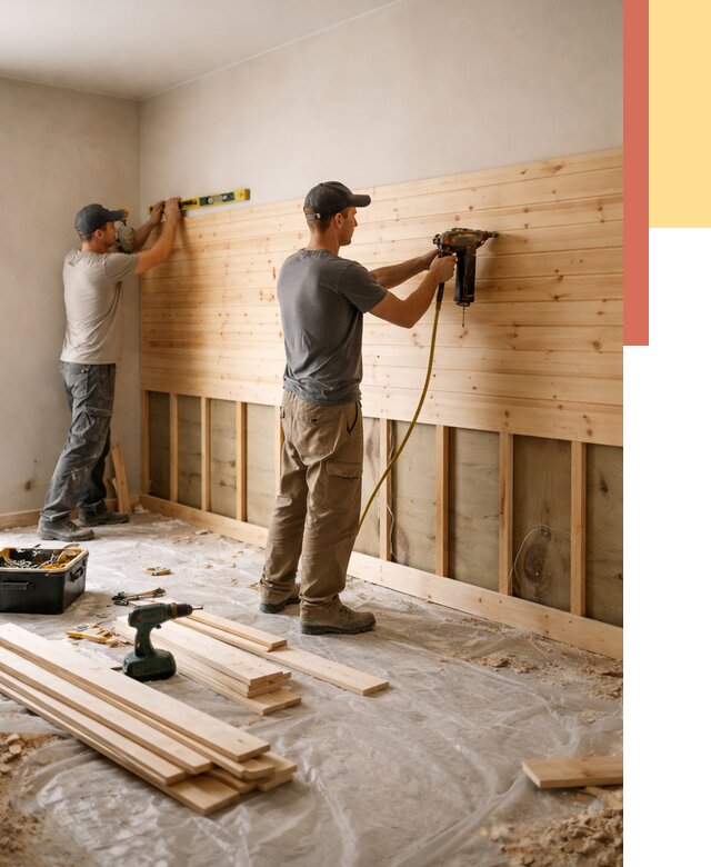 Монтаж деревянной вагонки на стены в находке от 7736 руб. | Услуги монтажа вагонки | ОТДЕЛОЧНИК-Нхд