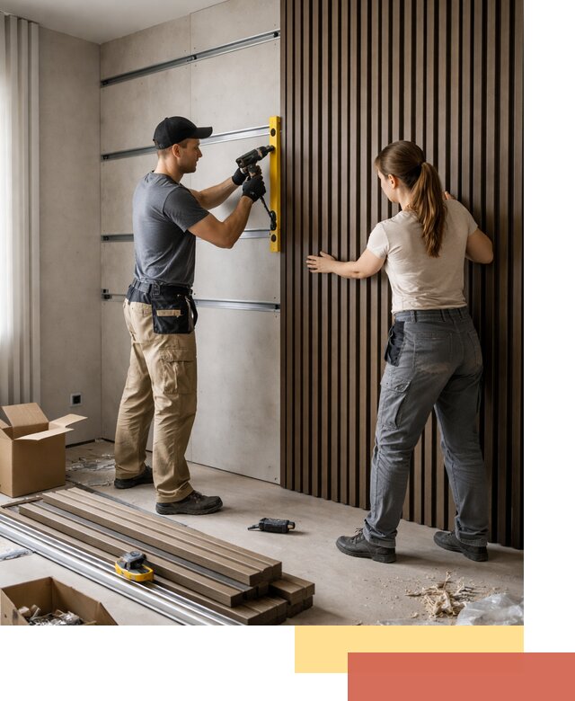 Монтаж реечных панелей на стены в находке