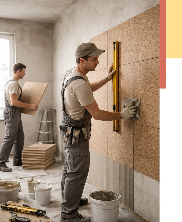 Монтаж пробковых панелей на стены в находке от 3610 руб. — ОТДЕЛОЧНИК-Нхд