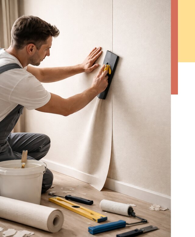 Поклейка виниловых обоев в находке от 4642 руб. | Быстро и недорого — ОТДЕЛОЧНИК-Нхд