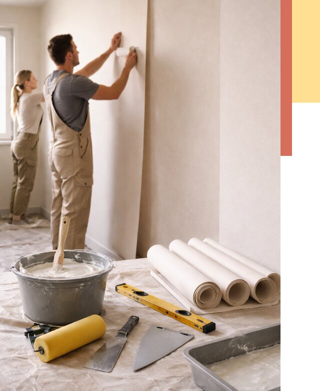 Поклейка бумажных обоев в находке от 5673 руб./м2 — быстро и недорого | ОТДЕЛОЧНИК-Нхд