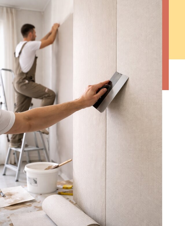 Поклейка текстильных обоев в находке от 4642 руб. под ключ | ОТДЕЛОЧНИК-Нхд