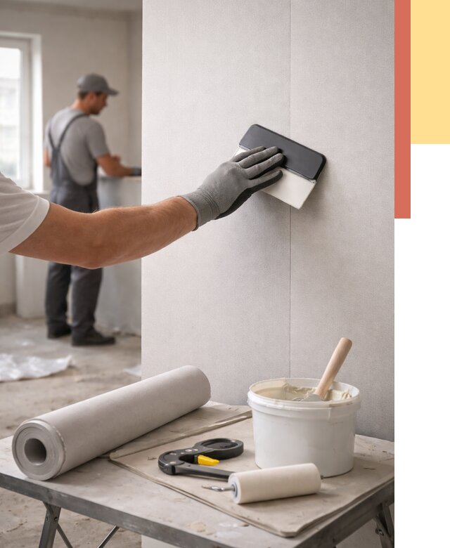 Поклейка обоев под покраску в находке от 3610 руб. за м2 | ОТДЕЛОЧНИК-Нхд