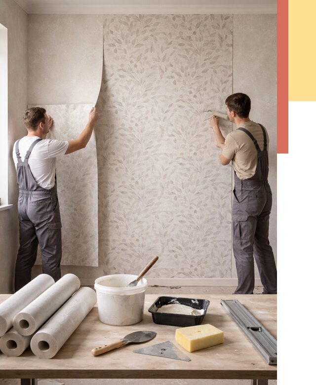 Поклейка обоев с подбором рисунка в находке от 3610 руб. | ОТДЕЛОЧНИК-Нхд - быстро и недорого