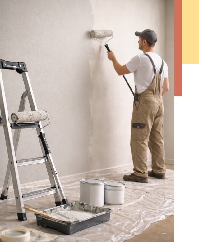 Покраска стен латексной краской в находке от 4642 руб. за м2 | ОТДЕЛОЧНИК-Нхд