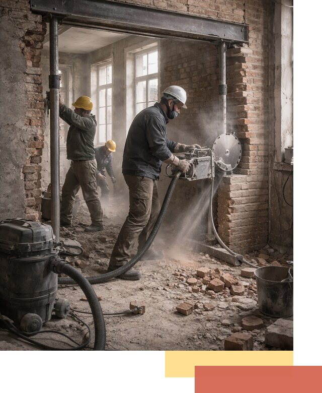 Прорезка проема в стене под дверной или оконный проем в находке