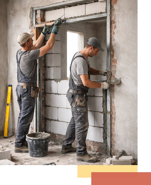 Закладка дверного проема под ключ в находке: демонтаж, монтаж, отделка