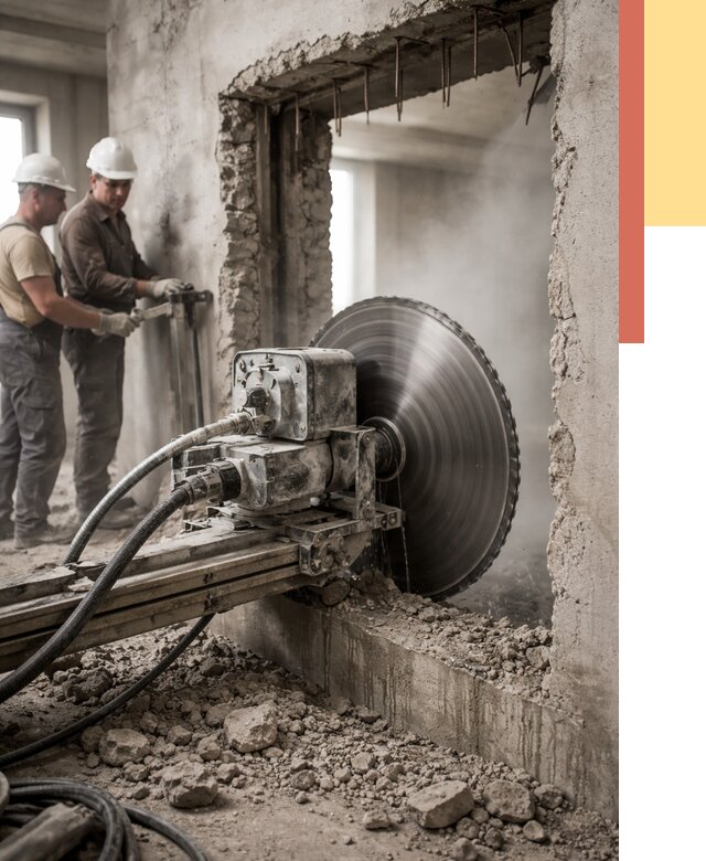 Алмазная резка проемов в находке от 4642 руб. быстро и недорого | ОТДЕЛОЧНИК-Нхд