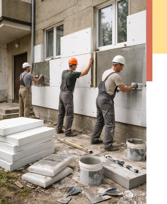 Утепление стен пенопластом в находке от 1805 руб. — недорого и под ключ | ОТДЕЛОЧНИК-Нхд