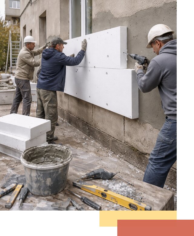 Утепление наружных стен пенопластом в находке