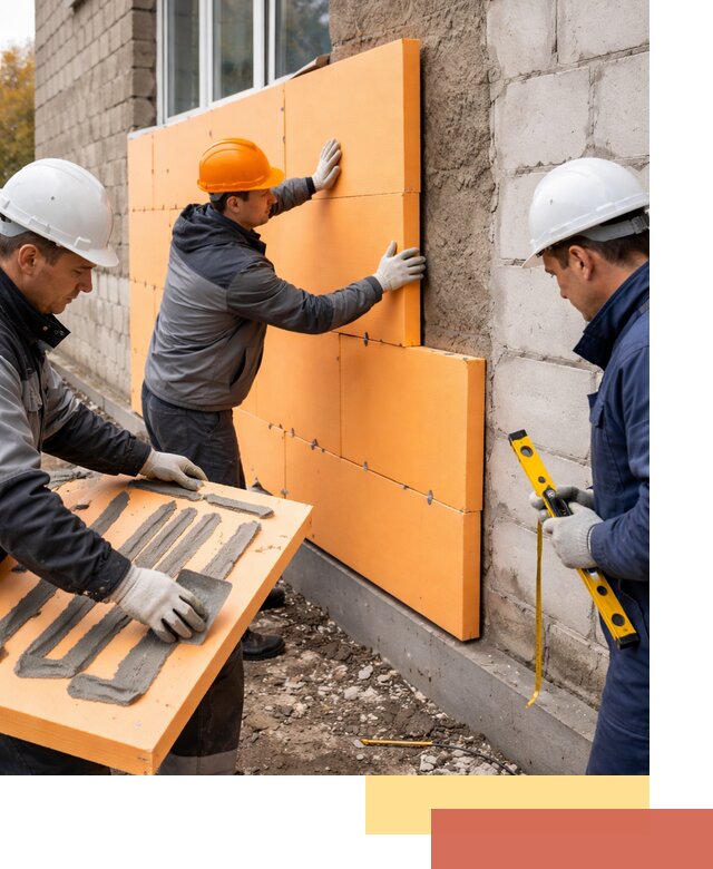 Утепление фасада пеноплексом под ключ в находке