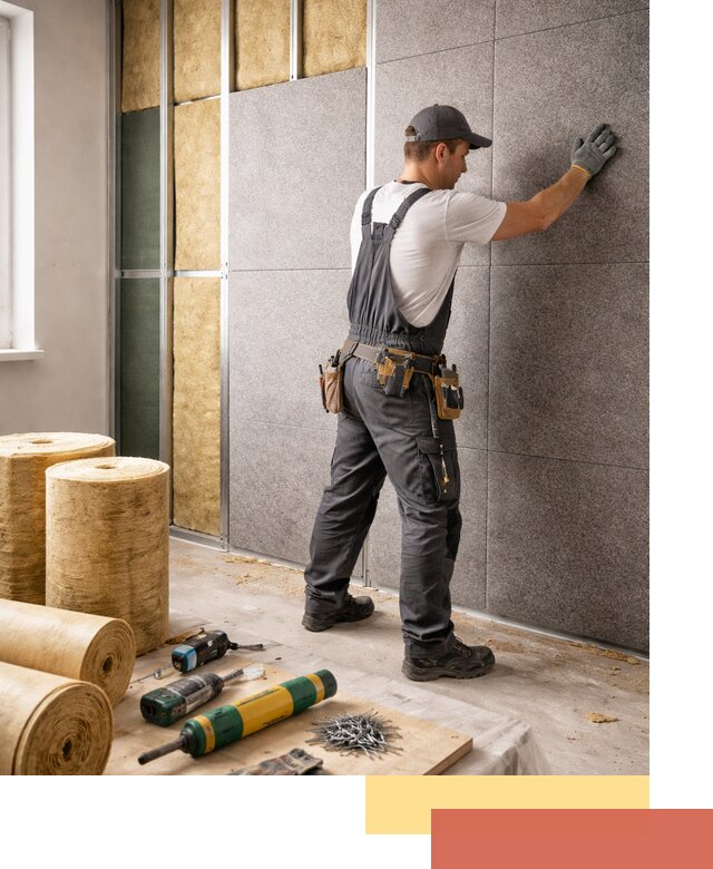 Профессиональная шумоизоляция стен в находке для квартиры и офиса