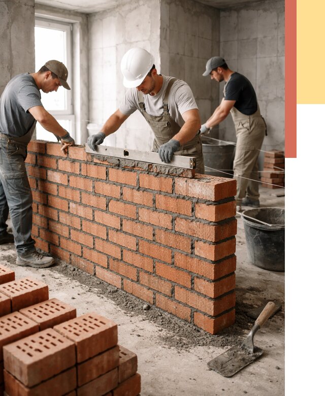 Кладка перегородок из кирпича в находке от 3610 руб. за м² | ОТДЕЛОЧНИК-Нхд