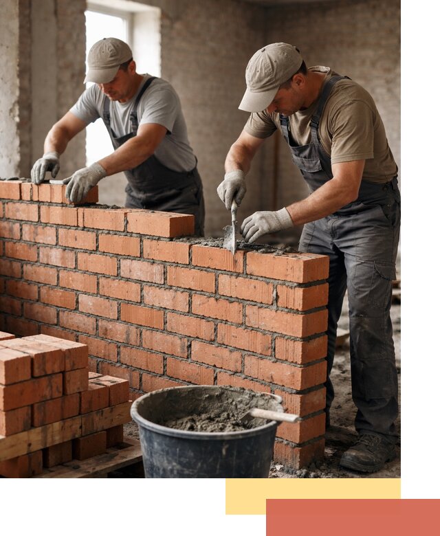 Кладка кирпичных перегородок под ключ в находке