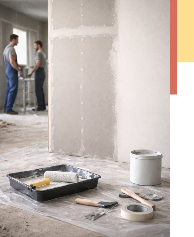 Покраска перегородок из гипсокартона в находке от 4642 руб. под ключ | ОТДЕЛОЧНИК-Нхд