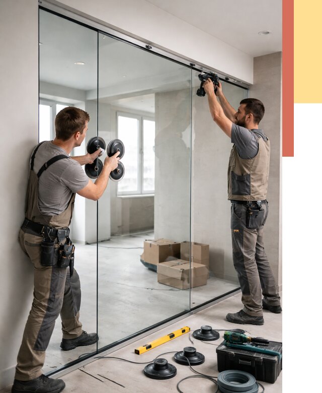 Монтаж стеклянных перегородок в находке от 6705 руб. | ОТДЕЛОЧНИК-Нхд