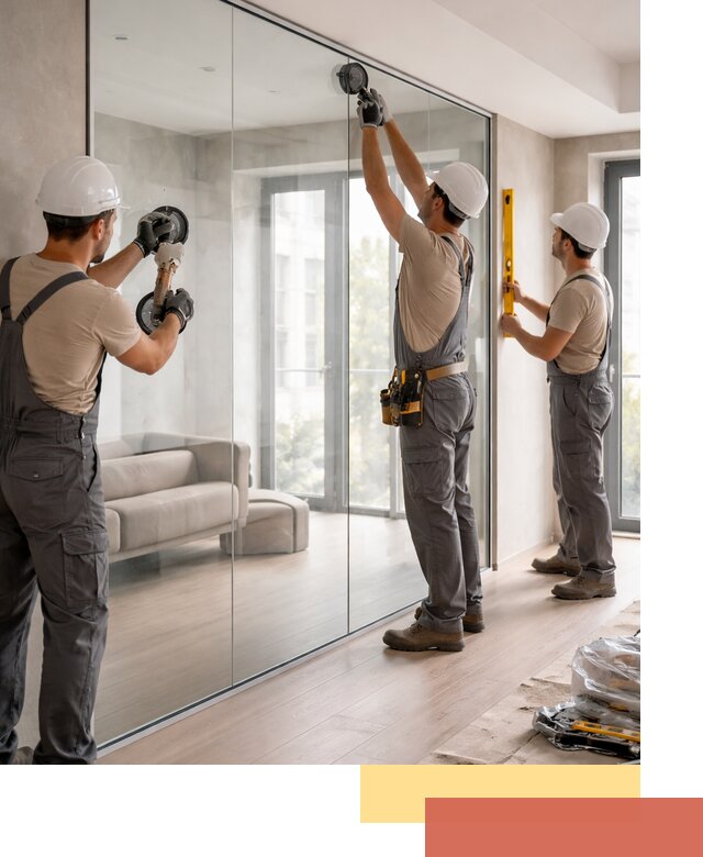 Перегородки из закаленного стекла в находке для офисов и квартир