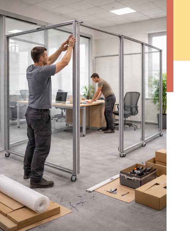 Мобильные офисные перегородки в находке от 12894 руб. — установка под ключ | ОТДЕЛОЧНИК-Нхд