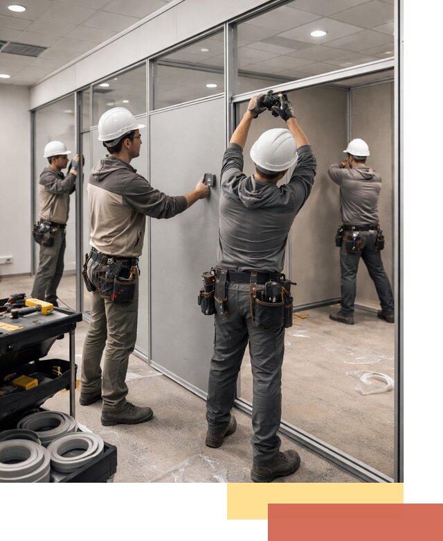 Мобильные офисные перегородки под ключ в находке