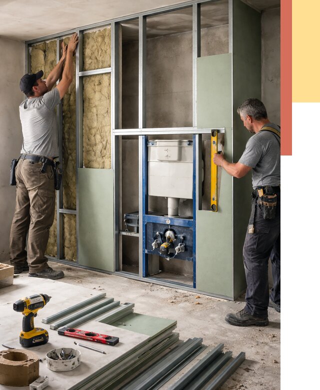 Установка сантехнических перегородок в находке от 8768 руб. | ОТДЕЛОЧНИК-Нхд