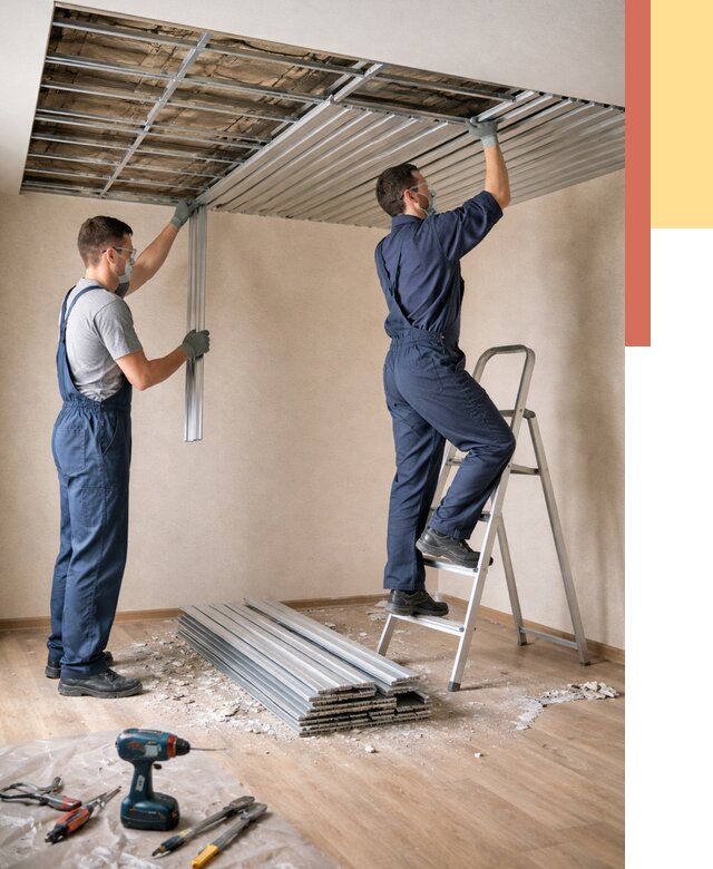 Демонтаж реечного потолка в находке от 4642 руб. быстро и недорого | ОТДЕЛОЧНИК-Нхд