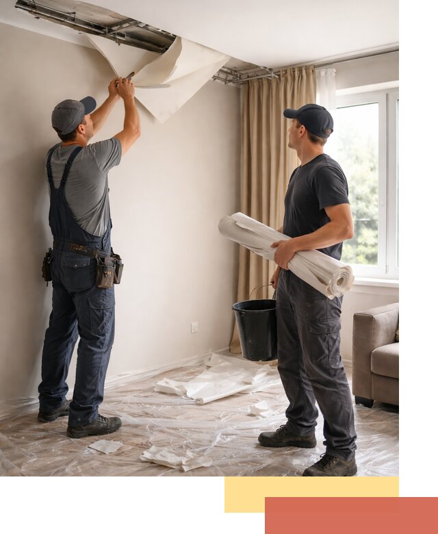 Демонтаж натяжного потолка в находке быстро и аккуратно