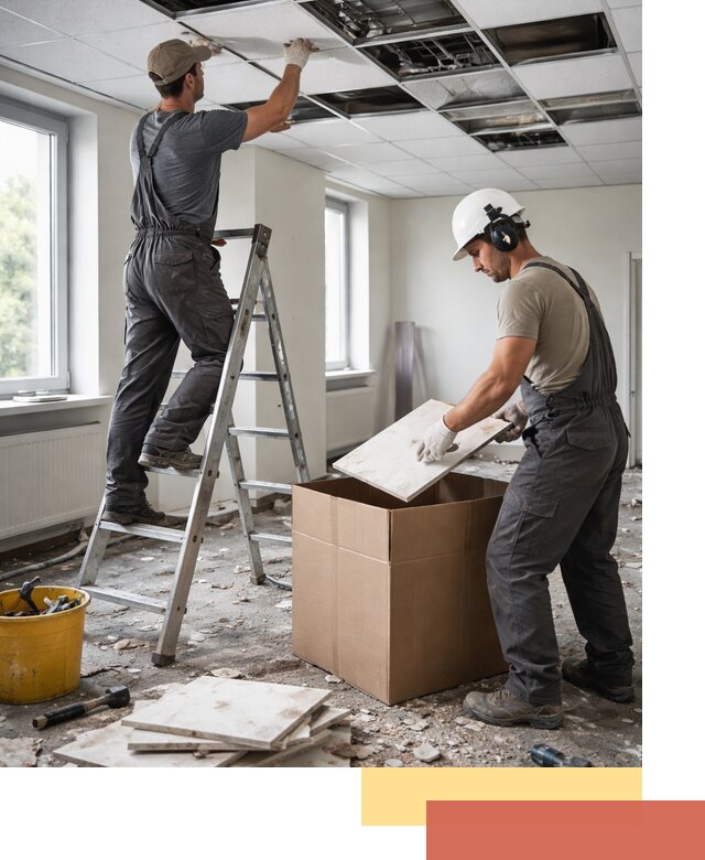 Демонтаж потолочной плитки в находке быстро и аккуратно