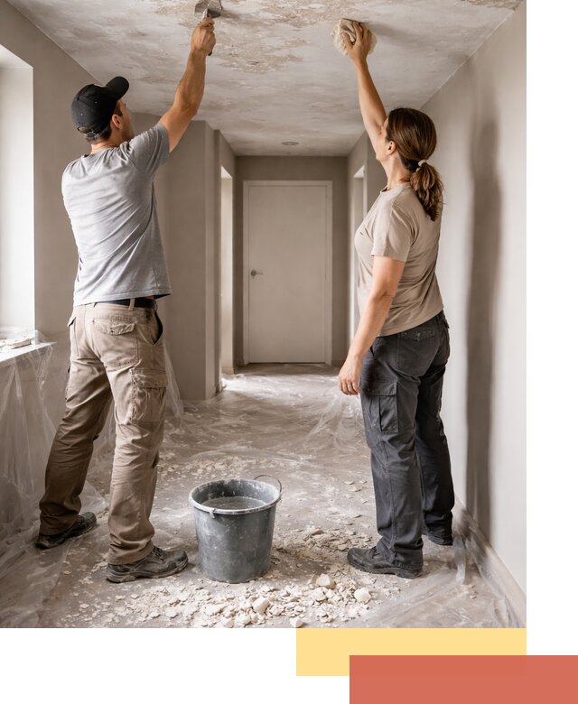 Удаление побелки с потолка в находке — быстро и аккуратно