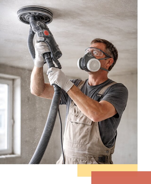 Шлифовка потолка в находке — качественная подготовка под отделку