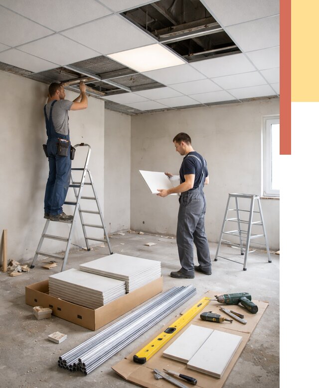 Монтаж потолка армстронг в находке от 4642 руб/м2 — быстрая установка под ключ | ОТДЕЛОЧНИК-Нхд