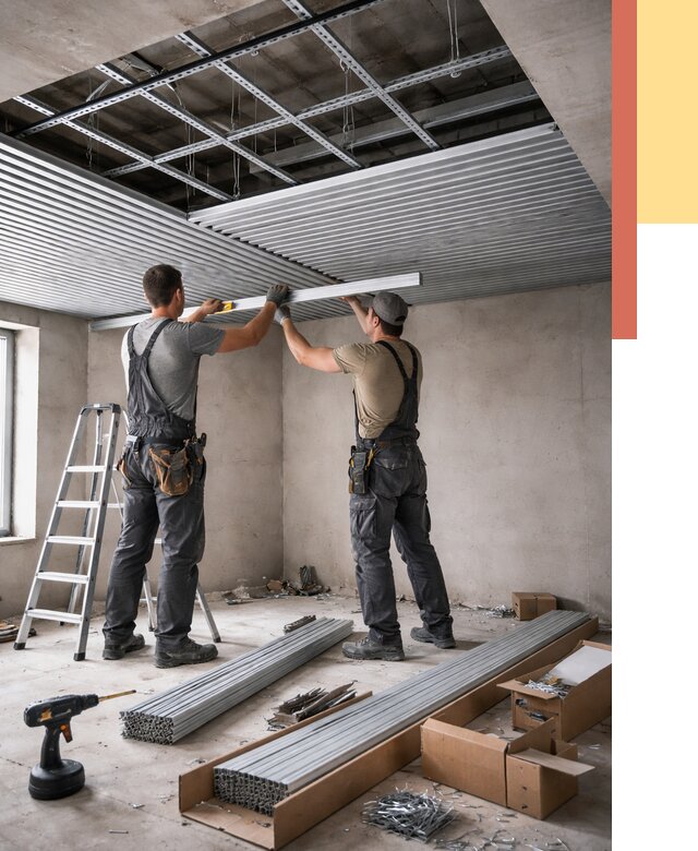 Монтаж реечного потолка в находке от 4642 руб. под ключ | ОТДЕЛОЧНИК-Нхд