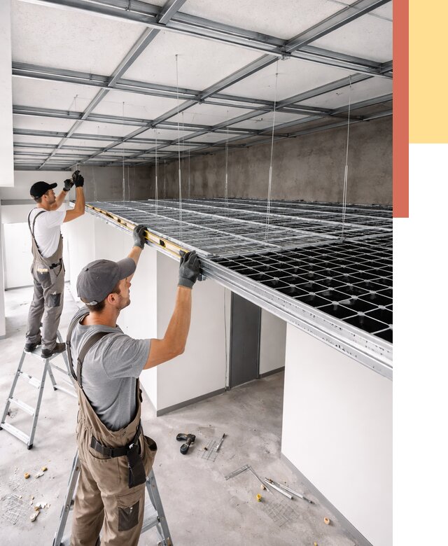 Монтаж потолка грильято в находке от 464 руб./м² — быстрая сборка под ключ | ОТДЕЛОЧНИК-Нхд