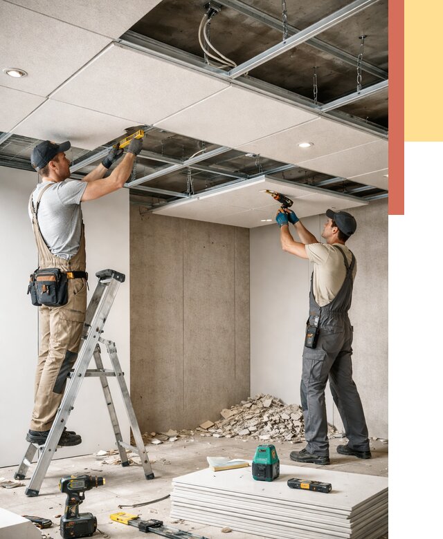 Монтаж акустического потолка в находке от 6705 руб/м2 — быстро и недорого | ОТДЕЛОЧНИК-Нхд