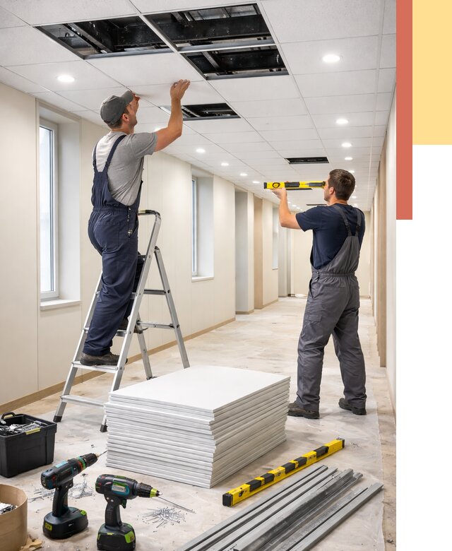 Ремонт потолка Армстронг в находке от 4642 руб. — быстро и недорого | ОТДЕЛОЧНИК-Нхд