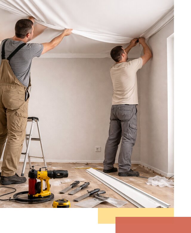 Монтаж ПВХ натяжного потолка в находке качественно и быстро