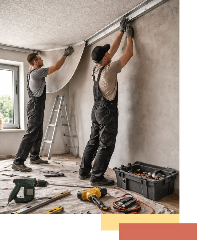 Монтаж фактурного натяжного потолка в находке качественно и быстро